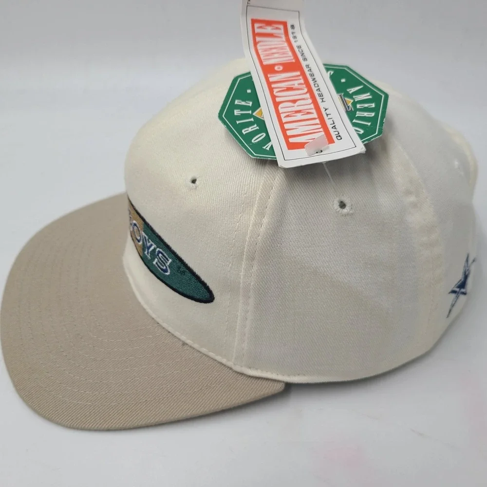 Vintage Dallas Cowboys‎ Hat Snapback (Fits Small) American Needle White 90s NFL